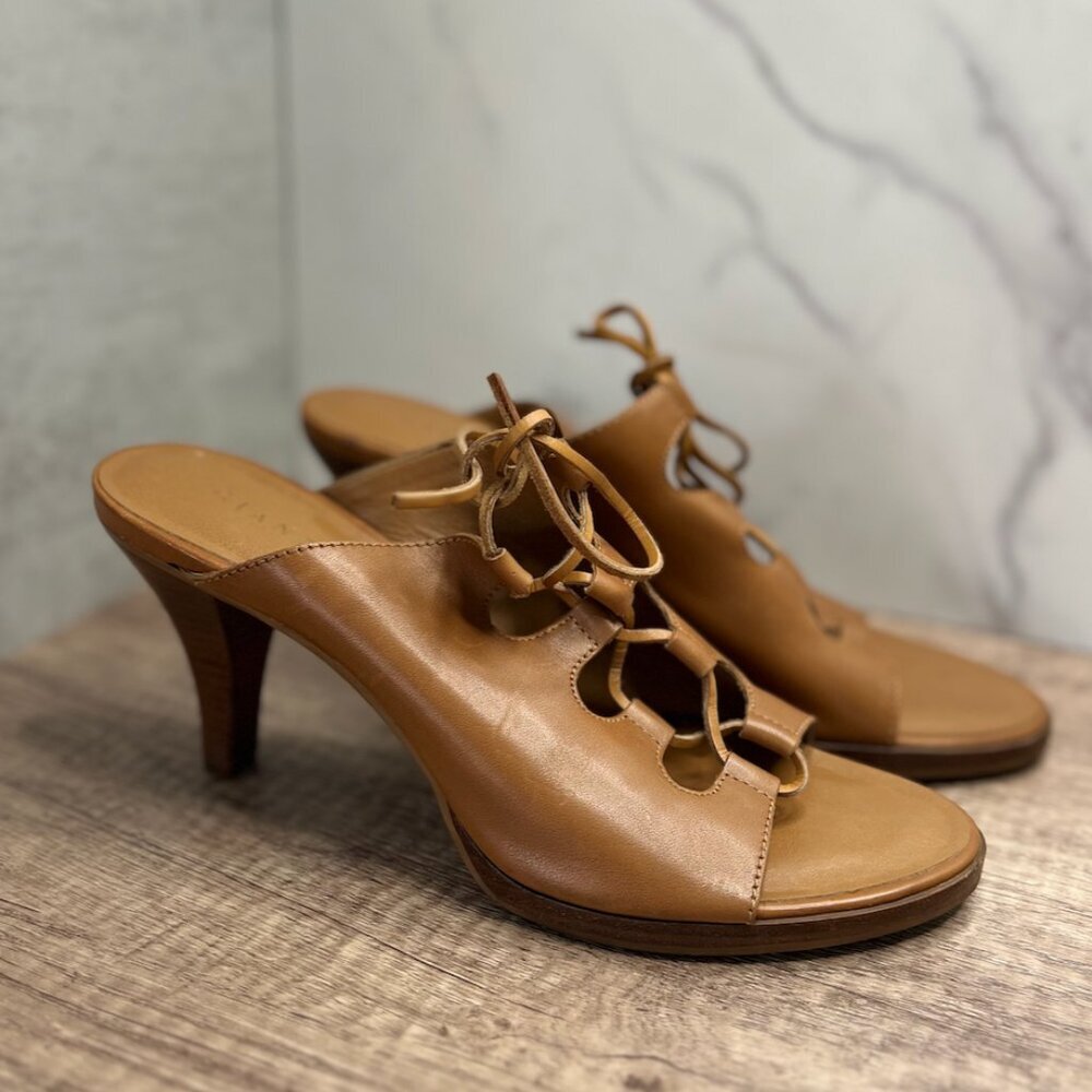 Gianni Bini Brown Lace Up Heel - Picture 3 of 13